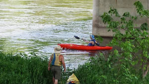 Boy Scout in Kayak