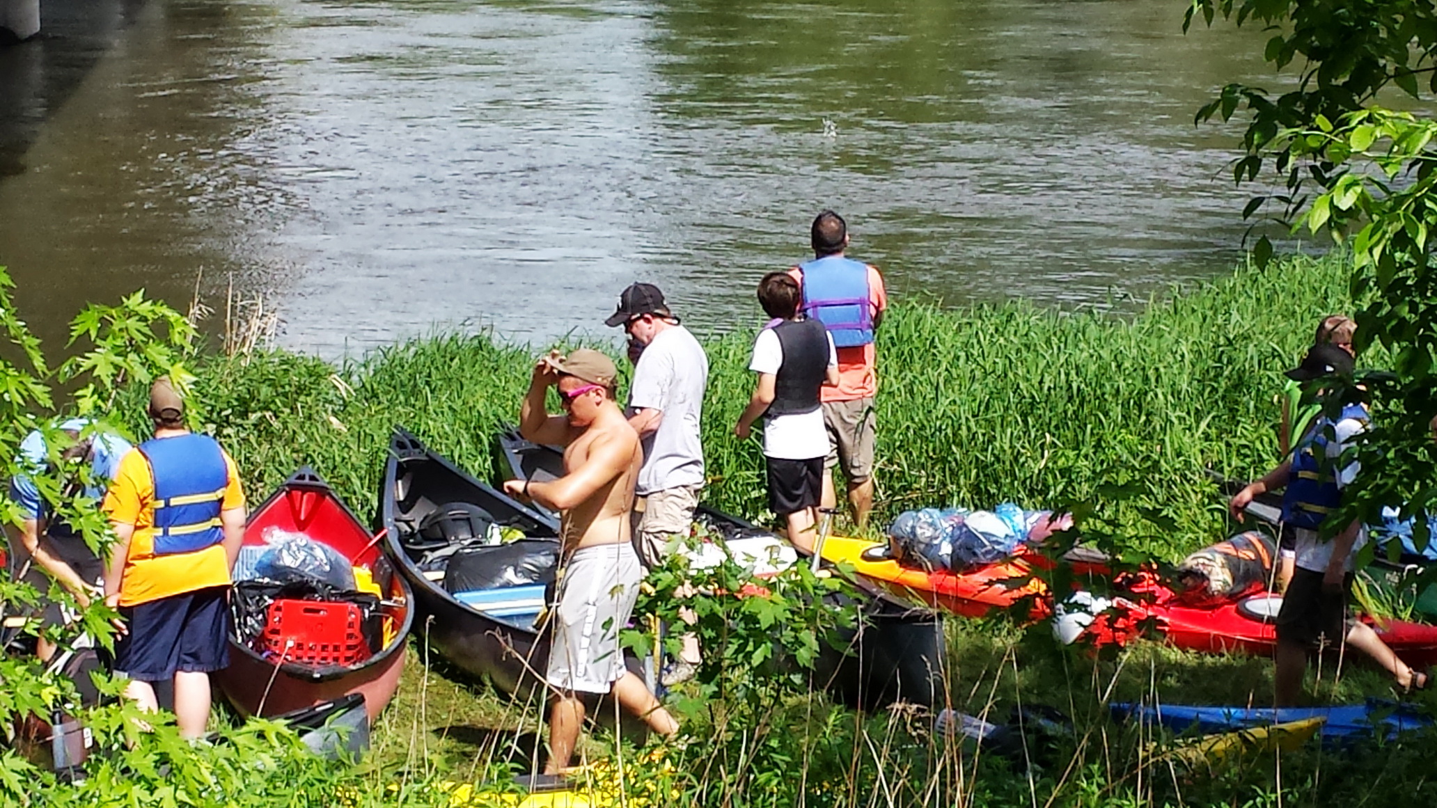 Getting ready for canoeing