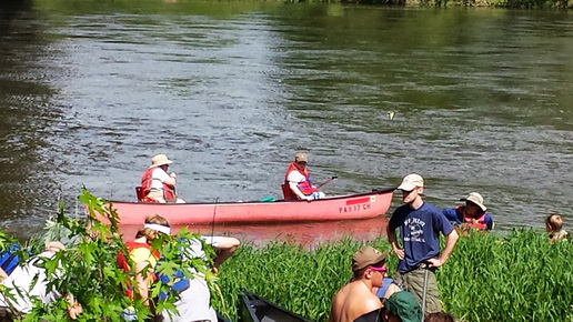 Doing a little fishing before paddling