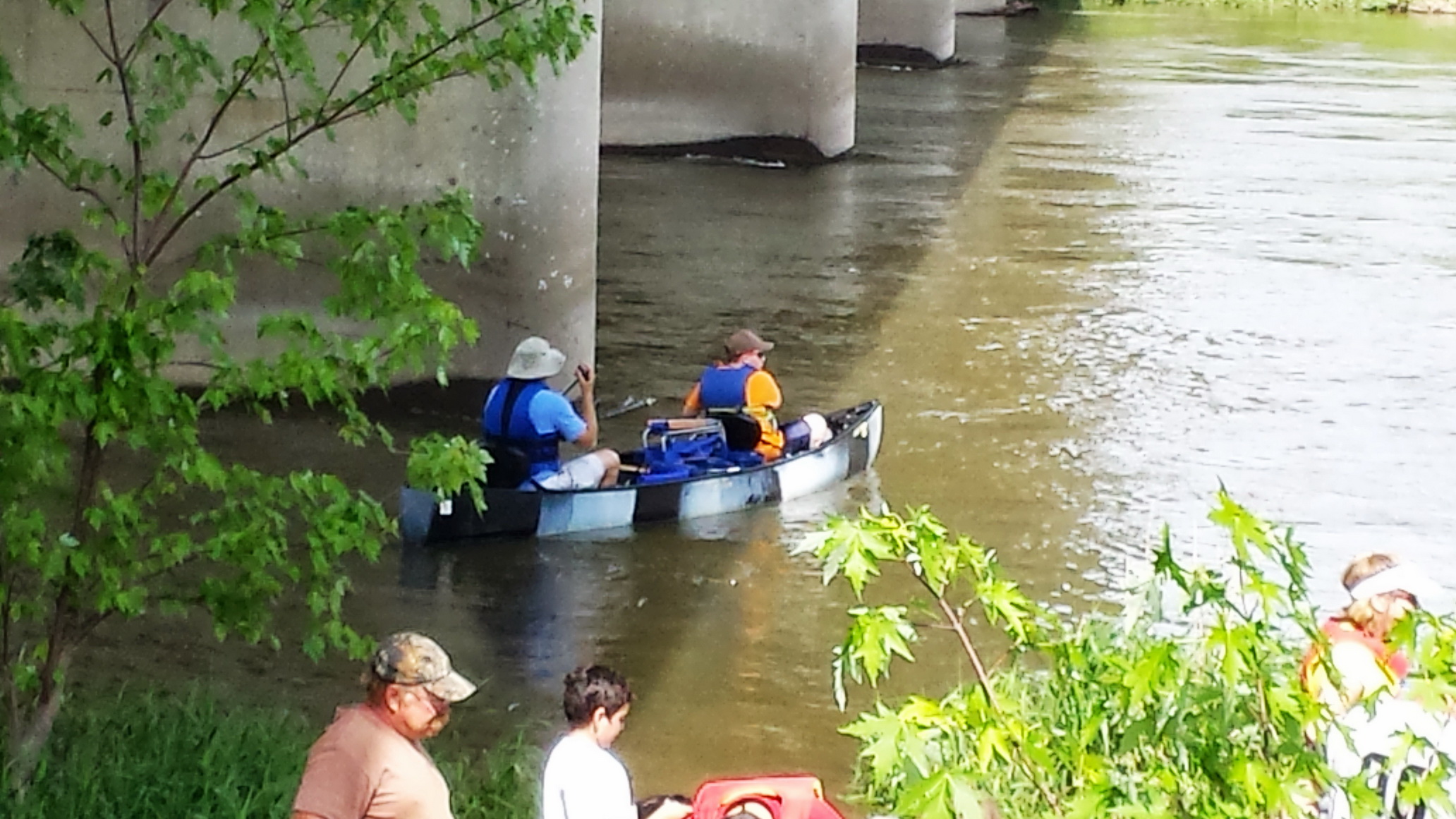 Another two scouts off on the new Old Town Camo Canoes.